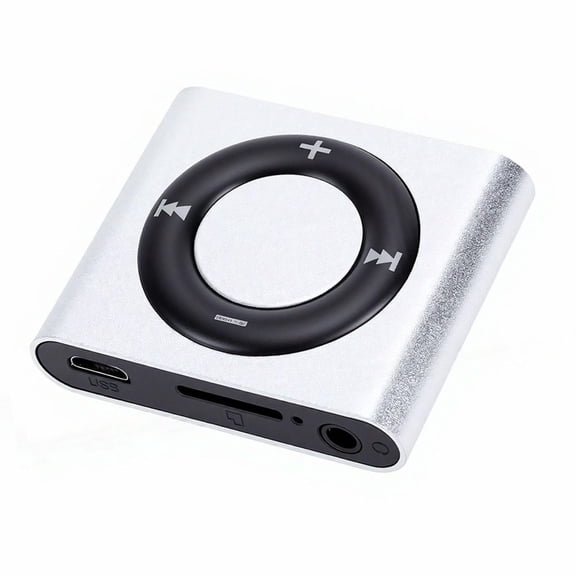 Mini MP3 Player, Portable Music Player with Headphones, Built-in Hi-Fi Speaker, 3D Surround Sound, 18-Hour Playback, USB Rechargeable