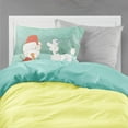 thumbnail image 2 of White Poodle Snowman Christmas Fabric Standard Pillowcase, 2 of 2