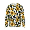 thumbnail image 1 of Balery Cute Cow Print Sunflower D Sudadera ligera de manga larga con capucha y protección solar UPF 50+ para hombre y mujer, ideal para pesca y running-X-Large, 1 of 7