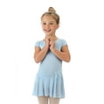 thumbnail image 3 of Elowel Girls' Ruffle Short Sleeve Skirted Leotard Light Blue (size-12-14 ), 3 of 4