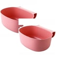thumbnail image 1 of Oleegame 2PC Kitchen Cabinet Hanging Garbage Waste Bins Trash Storage Container Trash Can Basket Holder Rubbish Organizer Pink, 1 of 4