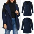 thumbnail image 2 of Uhndy Winter Jackets Coats for Women, Women Winter Warm Outwear Floral Solid Hooded Pockets Vintage Oversize Splicing Coats Christmas Gifts for Women, 2 of 6