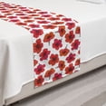 thumbnail image 2 of Floral Bed Runner, Garden Art High Detail Hibiscus Flowers Exotic Botany in Warm Colors Print, Decorative Accent Bedding Scarf for Hotels Homes and Guestrooms, Twin, Vermilion and White, by Ambesonne, 2 of 2