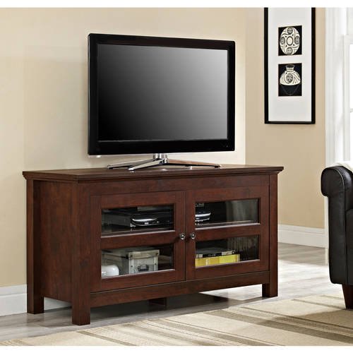 Woven Paths Transitional TV Stand for TVs up to 50", Traditional Brown