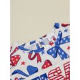 thumbnail image 5 of Okbabeha Newborn Baby Girls 4th of July Outfits Fourth of July Bubble Romper Fly Sleeve USA Flag Embroidery Bodysuits Summer Independence Day Clothes, 5 of 7