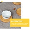 thumbnail image 3 of 6 Pcs Bamboo Office Decoration Decorations for Home Plant Pot Holder The Dish, 3 of 6