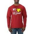 thumbnail image 1 of Wild Bobby, My Heart Is On That Tennis Field, Sports, Men Long Sleeve Shirt, Red, XX-Large, 1 of 4
