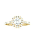 thumbnail image 4 of Rosec Jewels Cubic Zirconia Designer Engagement Ring with Floating Halo for Women, 14K Yellow Gold, US 10.50, 4 of 9