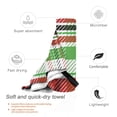 thumbnail image 3 of YFYANG Adult Microfiber Quick Dry Bath Towels, Christmas Checkered Stripe Pattern Beach Towel, Home Camping Travel Essentials, 27.5" x 55", 3 of 9