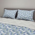 thumbnail image 2 of Jungle Leaves Comforter & Sham Bedding Set, Pineapples Drawn on Leaf Motifs Pastel Fruity, 3 pcs Duvet Set Microfiber Filling Quilt, 5 Sizes, Purpleblue Almond Green, by Ambesonne, 2 of 4
