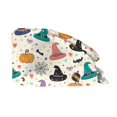 thumbnail image 2 of Kamentoy Women Halloween Witch Hat Halloween Print Ponytail Scrub Cap Soft Elastic Breathable Adjustable Work Hat For Fall Holiday Party Headwear For Women, 2 of 5