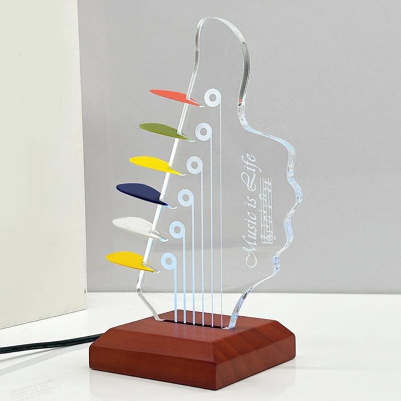 CEORPER Electric Guitar Pick Stand 7 Color Guitar Pick Display with Base for Storage
