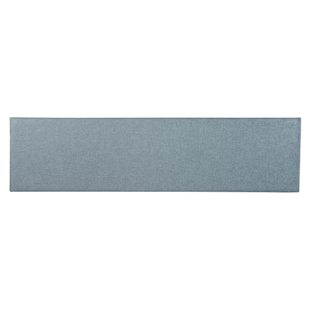cabecera easy living iks king size azul cabecera king size tapizada en tela azul, vista frontal centrada con silueta rectangular y superficie lisa de textura tejida uniforme; diseño moderno y sencillo para recámara, también suele usarse como respaldo acolchado para bancas o cabeceras compartidas en espacios reducidos.
