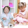 thumbnail image 2 of Muñeca de simulación de bebé recién nacido, juguete de vinilo suave para regalo de niños, juguetes de jardín de infantes Hugtrwg  Para estrenar, 2 of 7