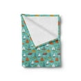 thumbnail image 2 of Nautical Soft Flannel Fleece Throw Blanket, Sea River and Ocean Transport on Turquoise Background Maritime Ships Sailboats, Cozy Plush for Indoor and Outdoor Use, 70" x 90", Multicolor, by Ambesonne, 2 of 5