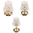 thumbnail image 1 of 3x Set Votive Candle Holder Lamp Rhinestone Crystal Light BLESIY Sujetador de vela votiva, 1 of 8