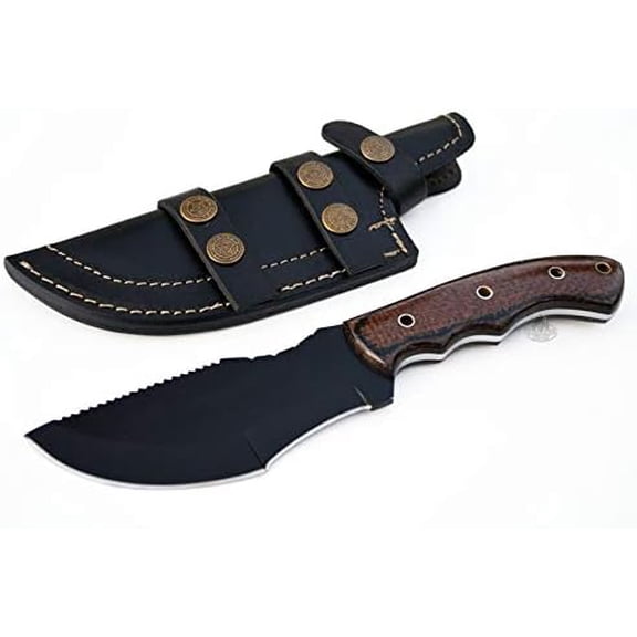 1095 High Carbon Hunting Knife Tracker Knives Sheath Black Powder Micarta$$Other