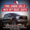 thumbnail image 4 of AMERICAN MODIFIED Armor Grille Compatible with 2021-2023 Ford F150, Glossy Black, 4 of 11