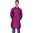 thumbnail image 1 of Royal Kurta Men's Silk Blend Pathani Kurta Purple, 1 of 1