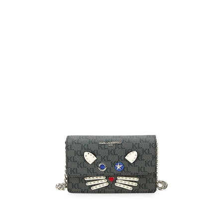Karl Lagerfeld Cat Face Leather Mini Crossbody Bag Walmartcom