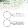 thumbnail image 3 of Couples Keychains Set To My Man To My Woman Keychain Set (Silver), 3 of 3