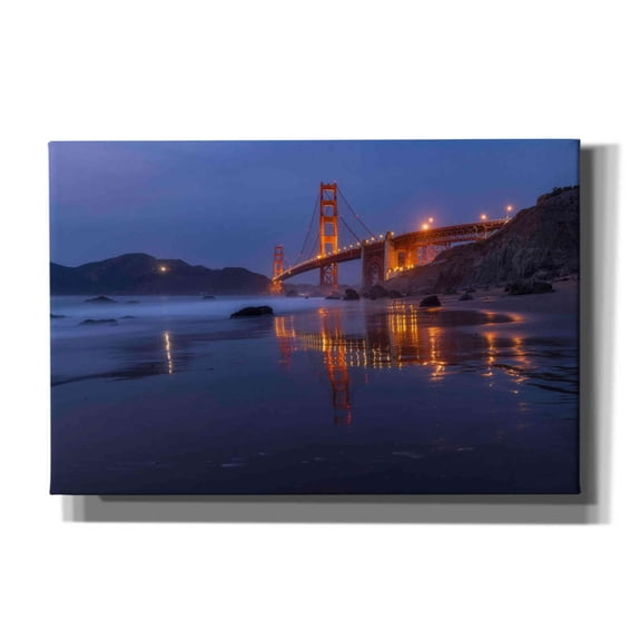 Epic Graffiti 'Reflection Marshall Beach' by Bruce Getty, Giclee Canvas Wall Art, 60"x40"