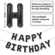 thumbnail image 3 of Black Happy Birthday Balloons Banner, 16 Inch Mylar Foil Balloon Letters Birthday Sign Banner, Reusable Birthday Balloons Kit Birthday Decorations, 3 of 4