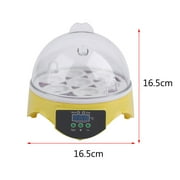 2018 New 7 Eggs Digital Egg Incubator Poultry Hatcher Chicken Egg Incubator 110V 30W Built-in temperature control system, Transparent