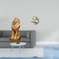 thumbnail image 2 of Figura de león,Estante con estatua de león para escritorio,oficina,decoración del hogar,Figura decorativa de león coleccionable para escritorio,Escultura china,Minifigura china de latón, 2 of 8