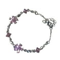 thumbnail image 3 of T-HOTLYST Chic Pink Zircon Cherry Blossoms Bracelet Charming Pink Crystal Cherry Bracelet Stylish Wristband for Special Occasions, 3 of 10