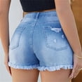 thumbnail image 4 of Shorts for Women Fashion Casual High Waist Denim Shorts, 4 of 4