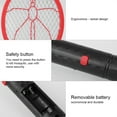 thumbnail image 3 of Electric Mosquito Swatter Electric  Swatter Battery Mosquito Swatter  Zapper Racket Cordless Battery Power Electric Fly Mosquito Swatter  Zapper Racket Insects Killer Red, 3 of 8