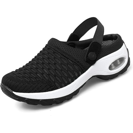 

Mules Clogs for Women Summer Air Cushion Platform Mesh Mules Sneaker Sandals for Female Lightweight Beach Shoes Outdoor Slippers Walking Shoes