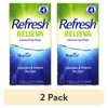 (2 pack) Refresh Relieva Lubricant Eye Drops, Lubricates & Protects Dry Eyes, 0.33 FL OZ