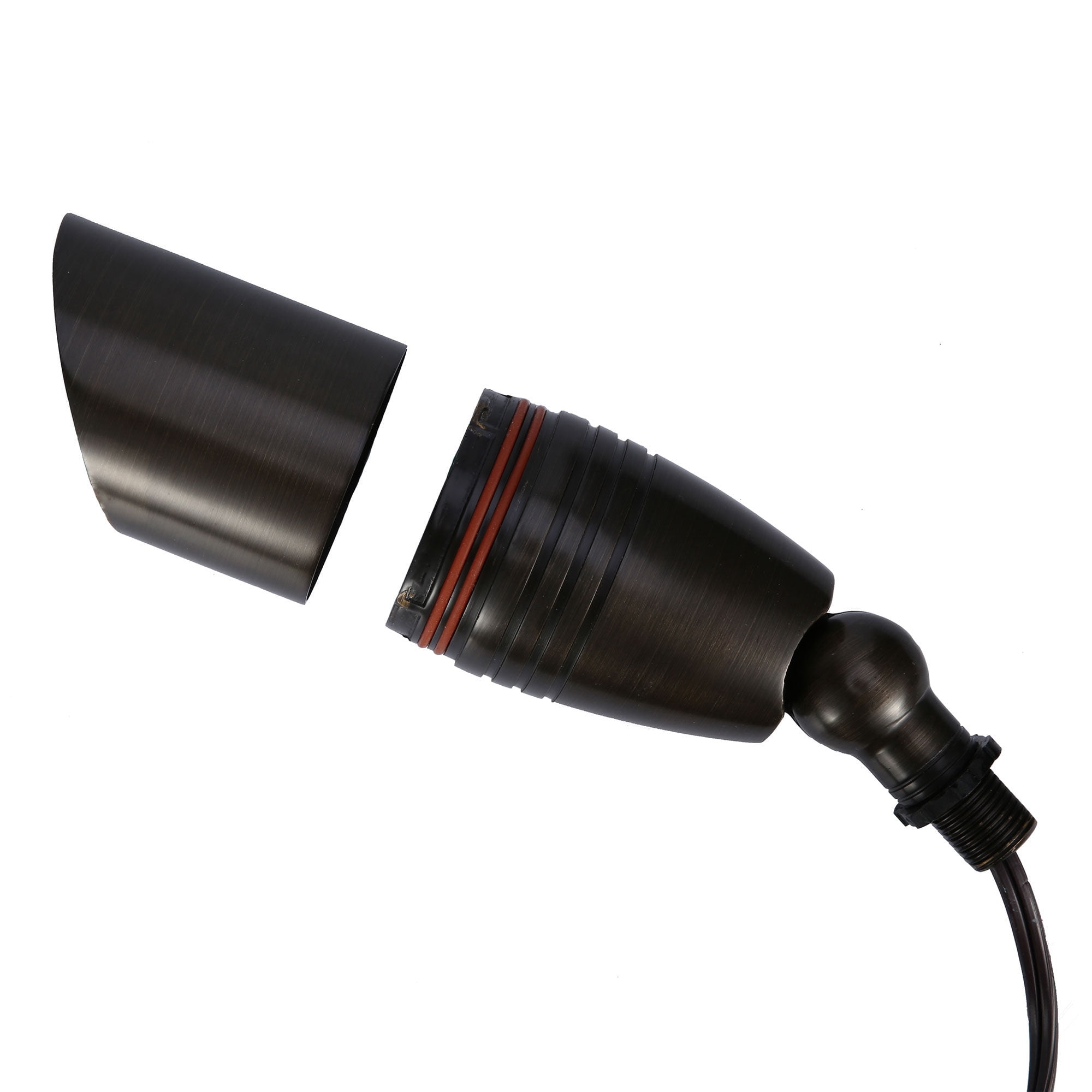LNC 6W Solid Bronze LED Outdoor Spotlight 2700K Warm White 490 Lumens for Low Voltage Landscape Lighting of Yard, Lawn, Garden, Patio, Trees & House