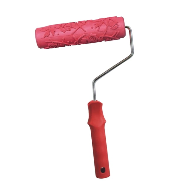 Herramienta de de Pared de Cepillo de Pintura de Goma de Rodillo de Pintura de Pared de 7 Pulgadas con Mango Rojo EG072T Baoblaze Rodillo de pintura DIY de la pared