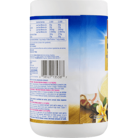 Quaker Oats Instant oats Vanilla Flavored 12oz Plastic Bags Ready to Cook Breakfast