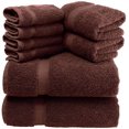 thumbnail image 2 of Maqash 4-Piece Luxury Cotton Towel Set - 700 GSM, Brown, Includes Bath & Hand Towels 2 of 12