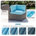 thumbnail image 6 of Clouddwell 14-Piece Outdoor Cushion Covers Replacement for 6-Seat Wicker Sectional-Waterproof, Non-Slip Bottom (Sky Blue), 6 of 8