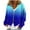 Blue, variant on Womens Lightweight Jackets V Neck Front Zip Long Sleeve Print Cardigancasual Loose Fall Winter Coat With Irregular Hem (M, Dark Blue)