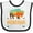 White and Black, variant on Inktastic Montana Buffalo Silhouette Boys or Girls Baby Bib