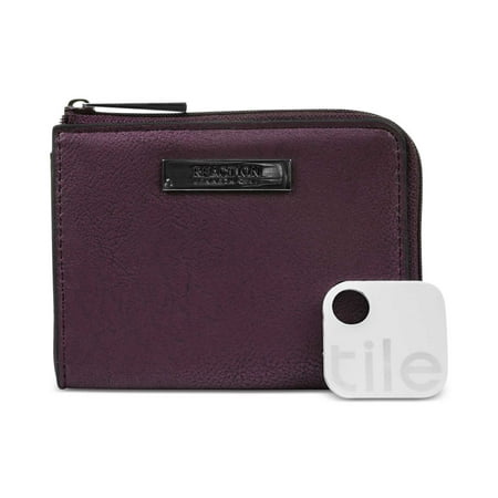 Kenneth Cole Reaction Top Zip Coin Purse With Tracker Wallets – Burgundy