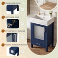 thumbnail image 5 of 20-Inch Bathroom Vanity with Sink, Freestanding Single Basin Vanity Set with One Drawers and Ample Storage, Wooden Bathroom Cabinet with Ceramic Basin for Small Bathroom, 5 of 7