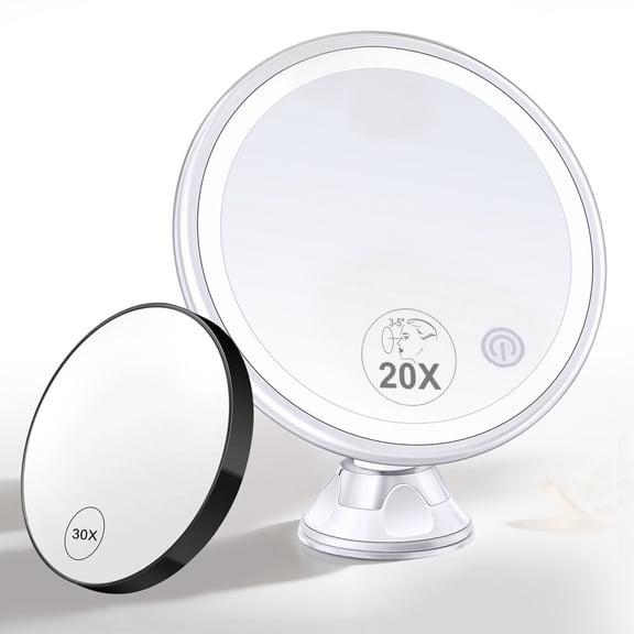 BBeauty Planet 20X 30X Magnifying Lighted Makeup Mirror Set