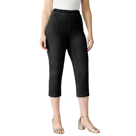 Roaman's Women's Plus Size Comfort Stretch Capri Jean