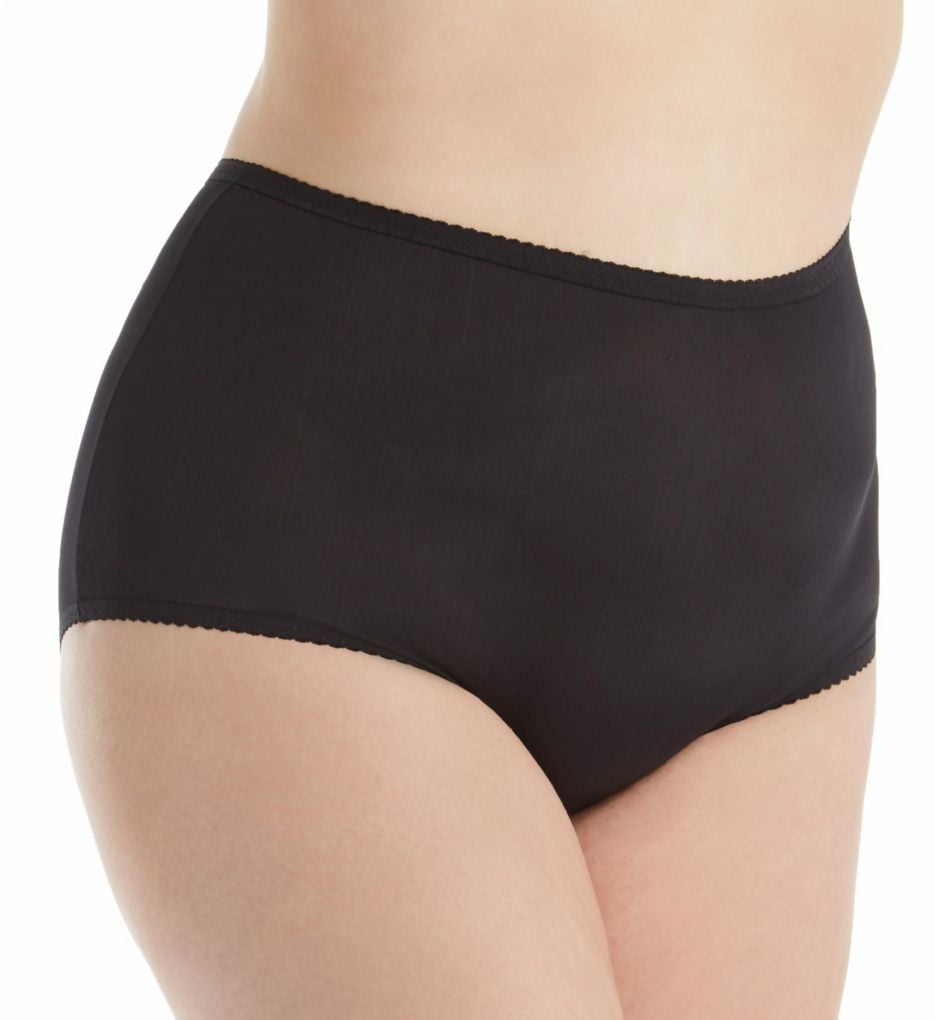 Shadowline Womens Plus Size Spandex Hi-Leg Brief