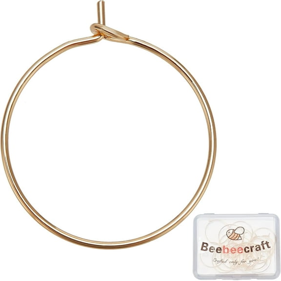 20Pcs/Box Wine Glass Charm Rings Gold