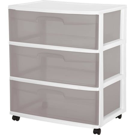 Sterilite 3-Drawer Wide Cart