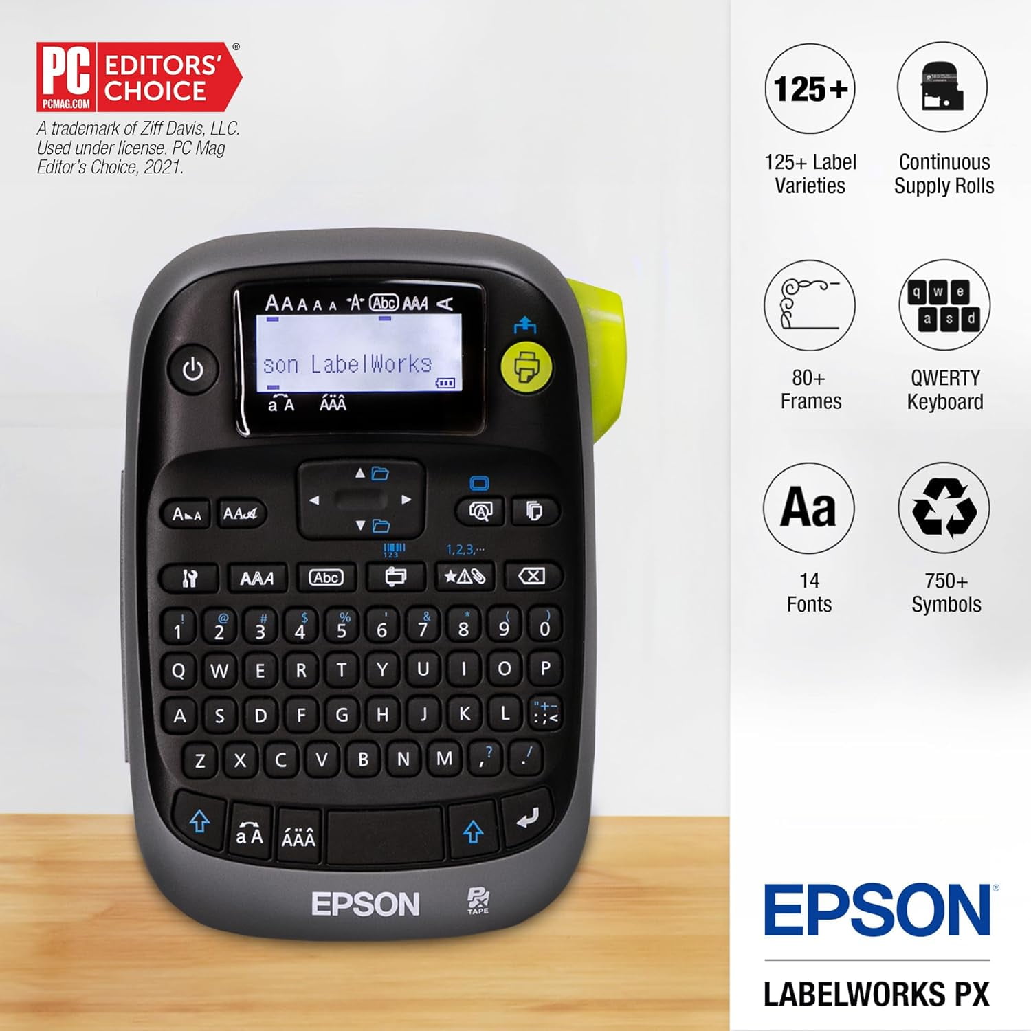 LABELWORKS  LW-PX300VP Industrial Label Maker Complete Kit - with Accessories, Sticker Labels, Magnetic Tape Compatible, Only Uses 203 & 205 Shrink Tube Tapes, Portable Handheld Printer