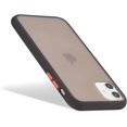thumbnail image 3 of Compatible with iPhone 11 Case, 6.1-Inch, Matte Translucent PC Back Case with Silicone Bumper Slim Shockproof Protective Phone Case Cover for iPhone 11, Black, 3 of 5